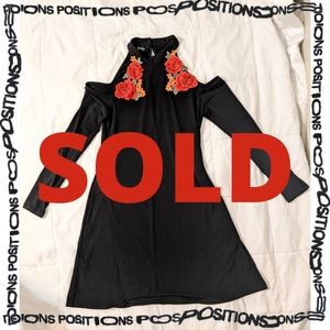 Black rose dress